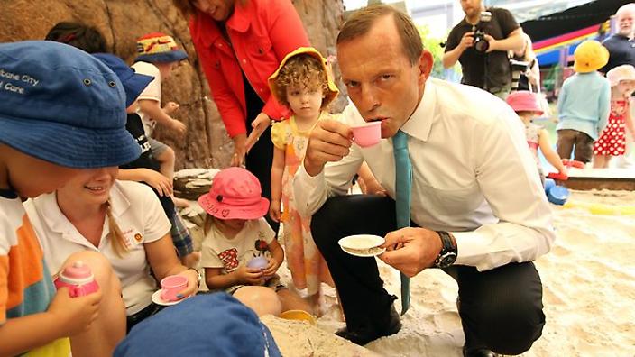 Tony Abbott in kids table