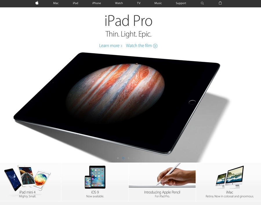web design - Apple - 2015