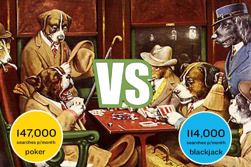 seo google search - poker and blackjack