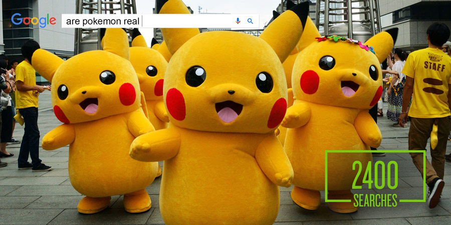 weird google searches - are pokemon real